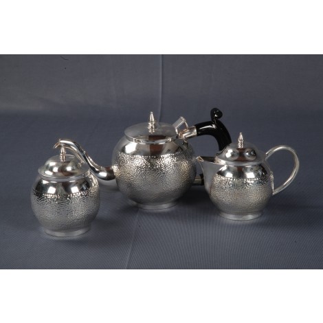 TEA SET HAND CHASED